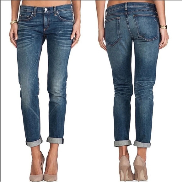 Rag & Bone The Dre Boyfriend Jeans Bradford Denim Casual Women’s 25 - Picture 1 of 11